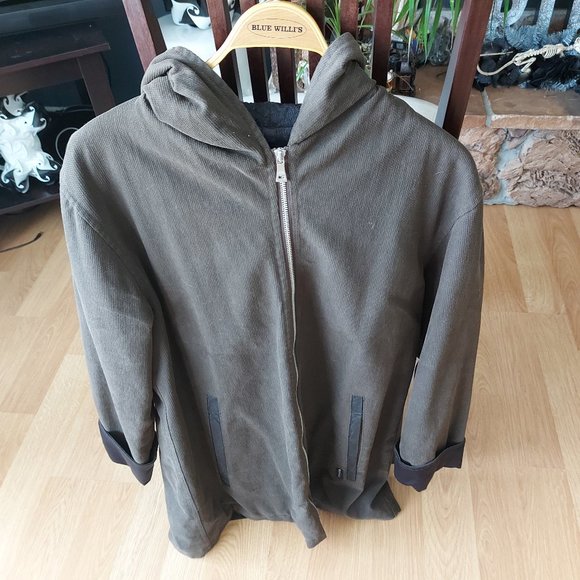 Blue Willis Long Winter lined Jacket with hood - Picture 2 of 11